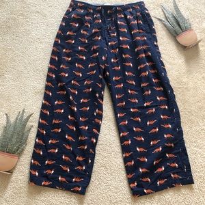 Fox Pajama Bottoms- Men Size Large